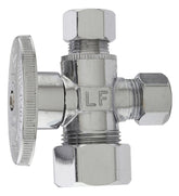 Plumb Pak PP20115LF Stop Valve, 5/8 x 3/8 x 3/8 in Connection, Compression, 400 psi Pressure, Brass Body